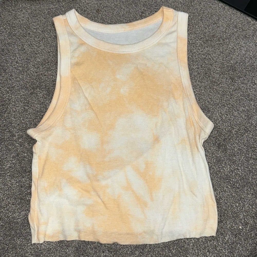 Cropped tie-dye tank top